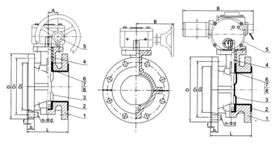 D(6,9)41F、D(6,9)41Fs、D341F、D341Fs法蘭襯氟塑料蝶閥