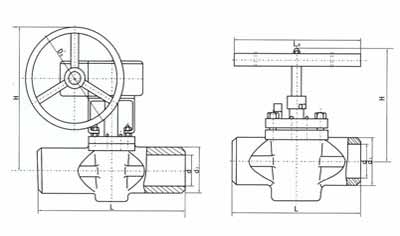 德標(biāo)對(duì)焊式卡套旋塞閥結(jié)構(gòu)示意圖