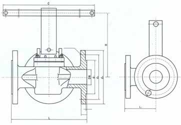 L型三通卡套旋塞閥結構圖